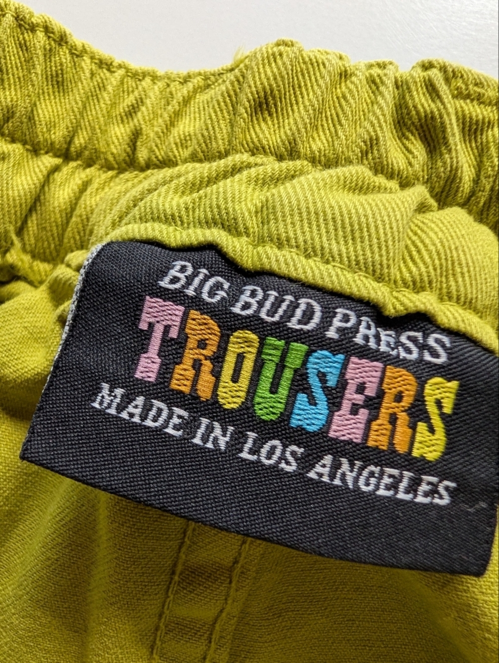 Big Bud Press Lime-Green Elastic Waist Trousers